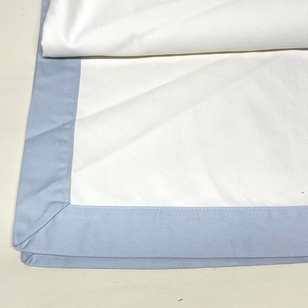 Serena & Lily Baby Blue Trimmed Crib Bed Skirt